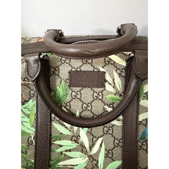 Gucci Convertible Duffle Bag Tian Print GG Coated Canvas Medium - Picture 3 of 13
